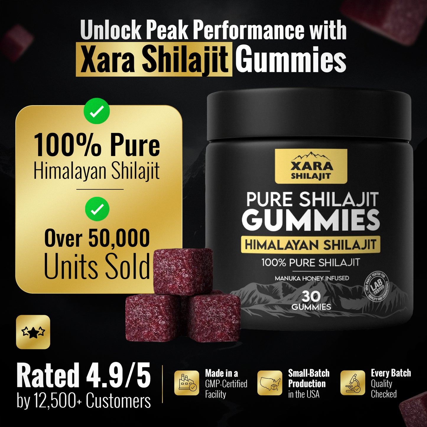 XARA SHILAJIT® Pure Shilajit Gummies
