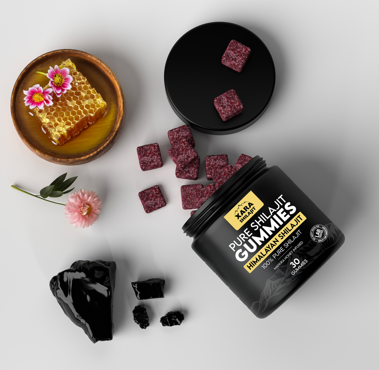 Xara Pure Shilajit Gummies – Women's Vitality + Mood + Skin Glow