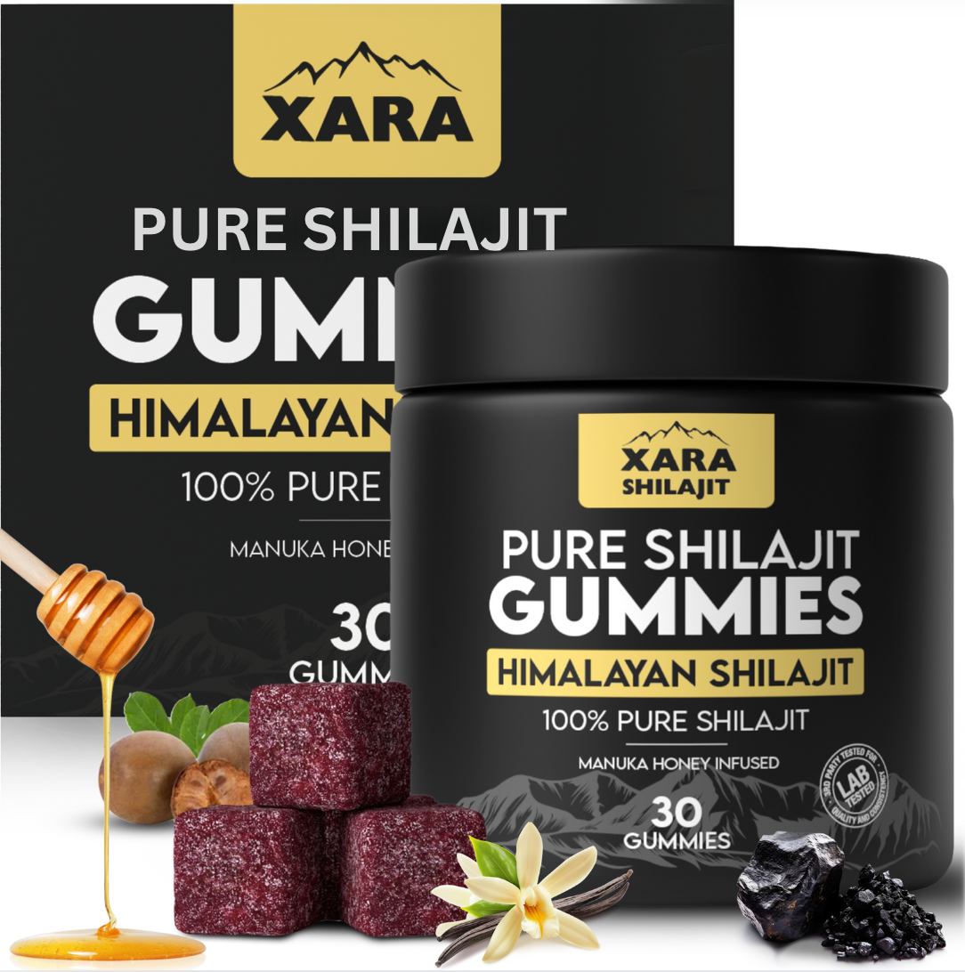 Xara Women's Hormone Support Gummies – Pure Shilajit + Adaptogens – 30 Count
