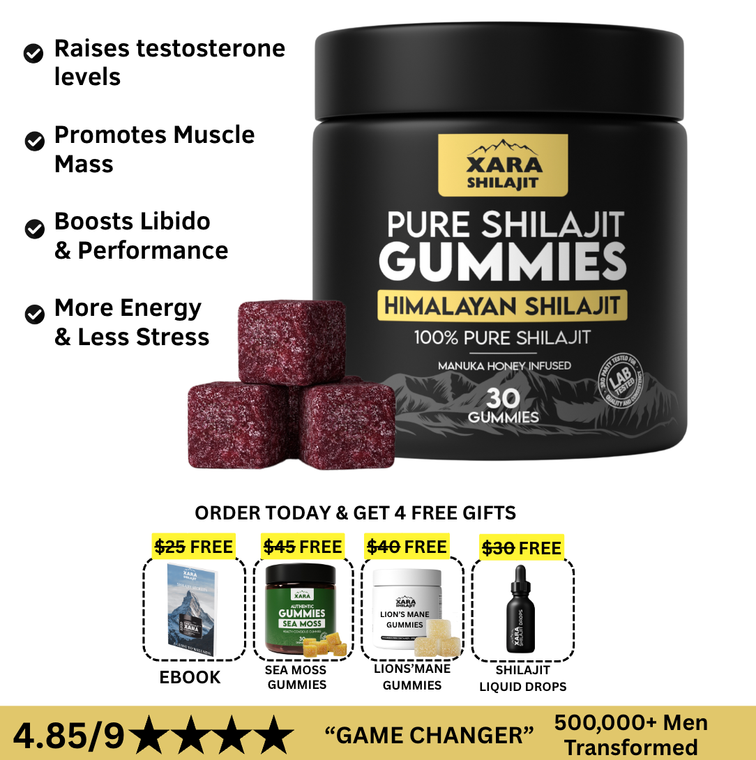 XARA SHILAJIT® Pure Shilajit Gummies 3 MONTH SUPPLY