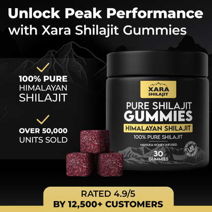 Xara Pure Shilajit Gummies – Women's Vitality + Mood + Skin Glow