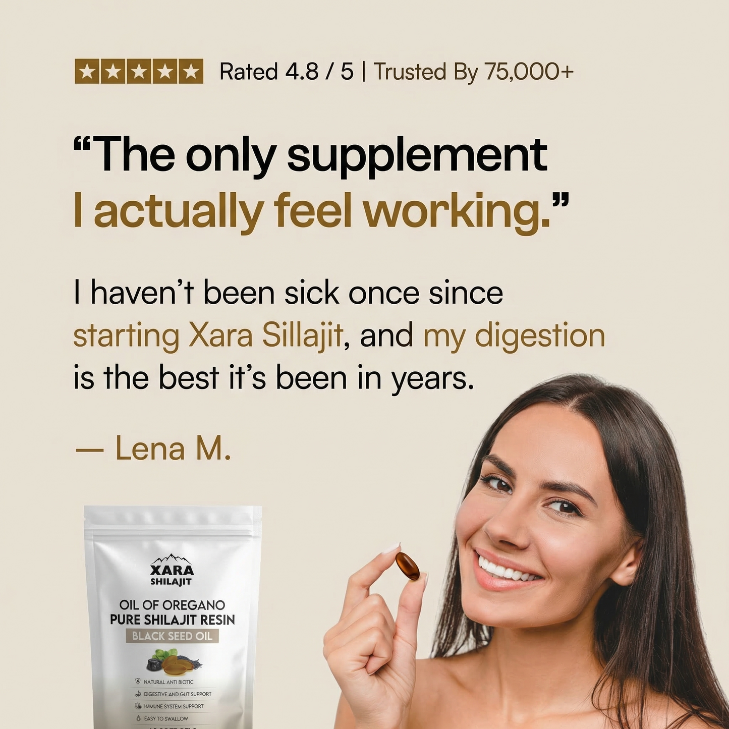 Xara Shilajit — Oil of Oregano + Pure Shilajit Resin + Black Seed Oil