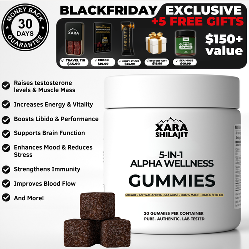 Xarashilajit® 5 in 1 Alpha wellness gummies