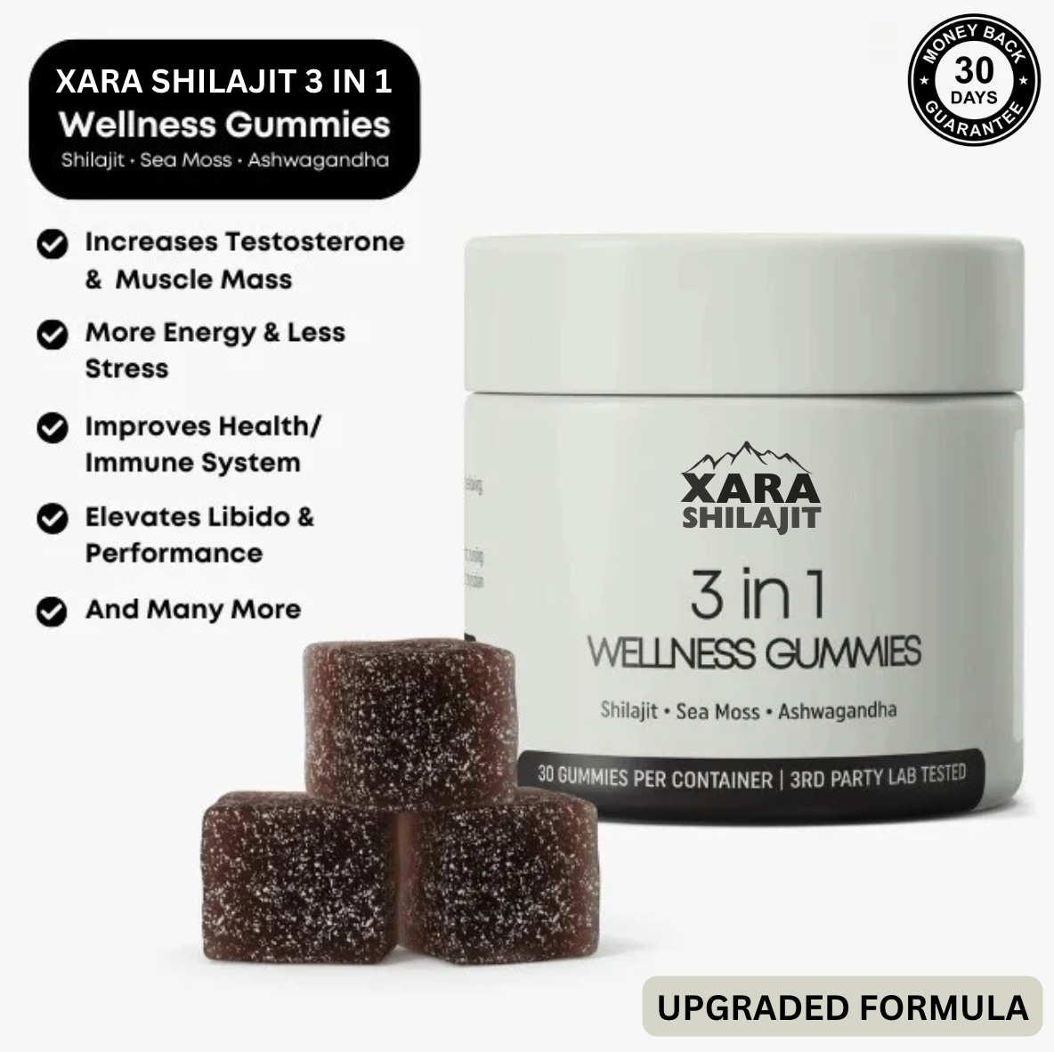 Xarashilajit® 3 in 1 wellness gummies (BOGO)