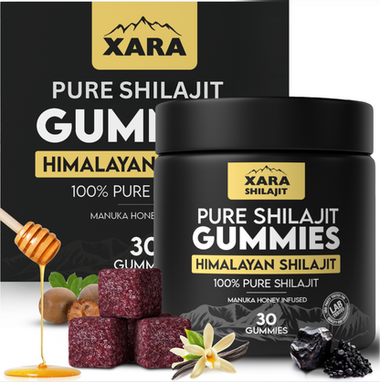 Xara Pure Shilajit Gummies – Women's Vitality + Mood + Skin Glow