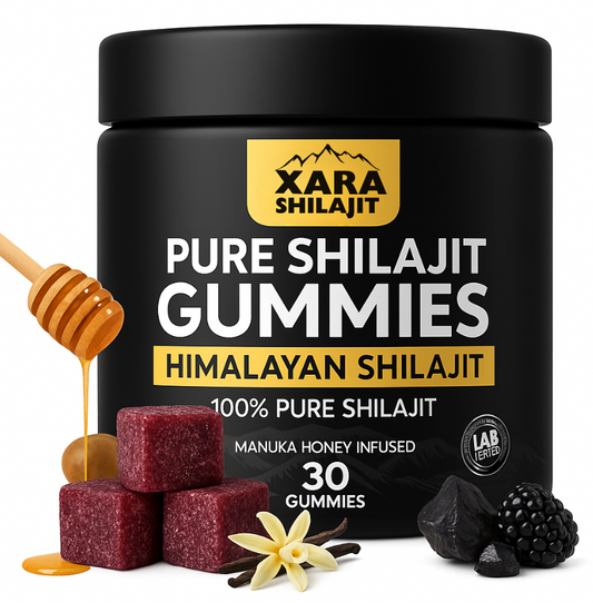 Xara Shilajit Gummies for Women – Energy, Hormone Balance & Libido Support – 30 Count
