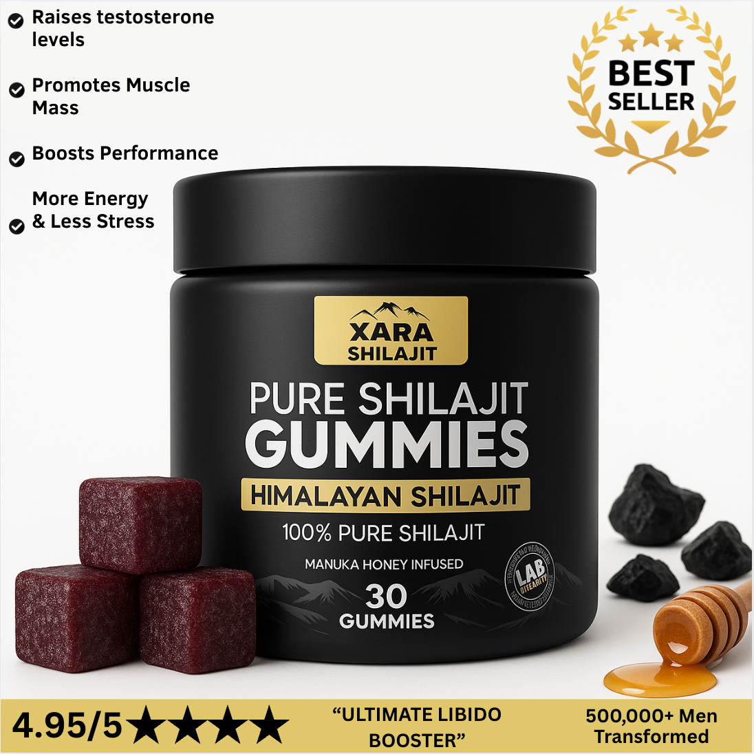XARA SHILAJIT® Pure Shilajit Gummies