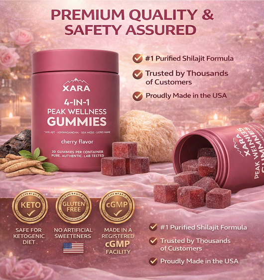 Xarashilajit® 4-in-1 Peak Wellness Gummies