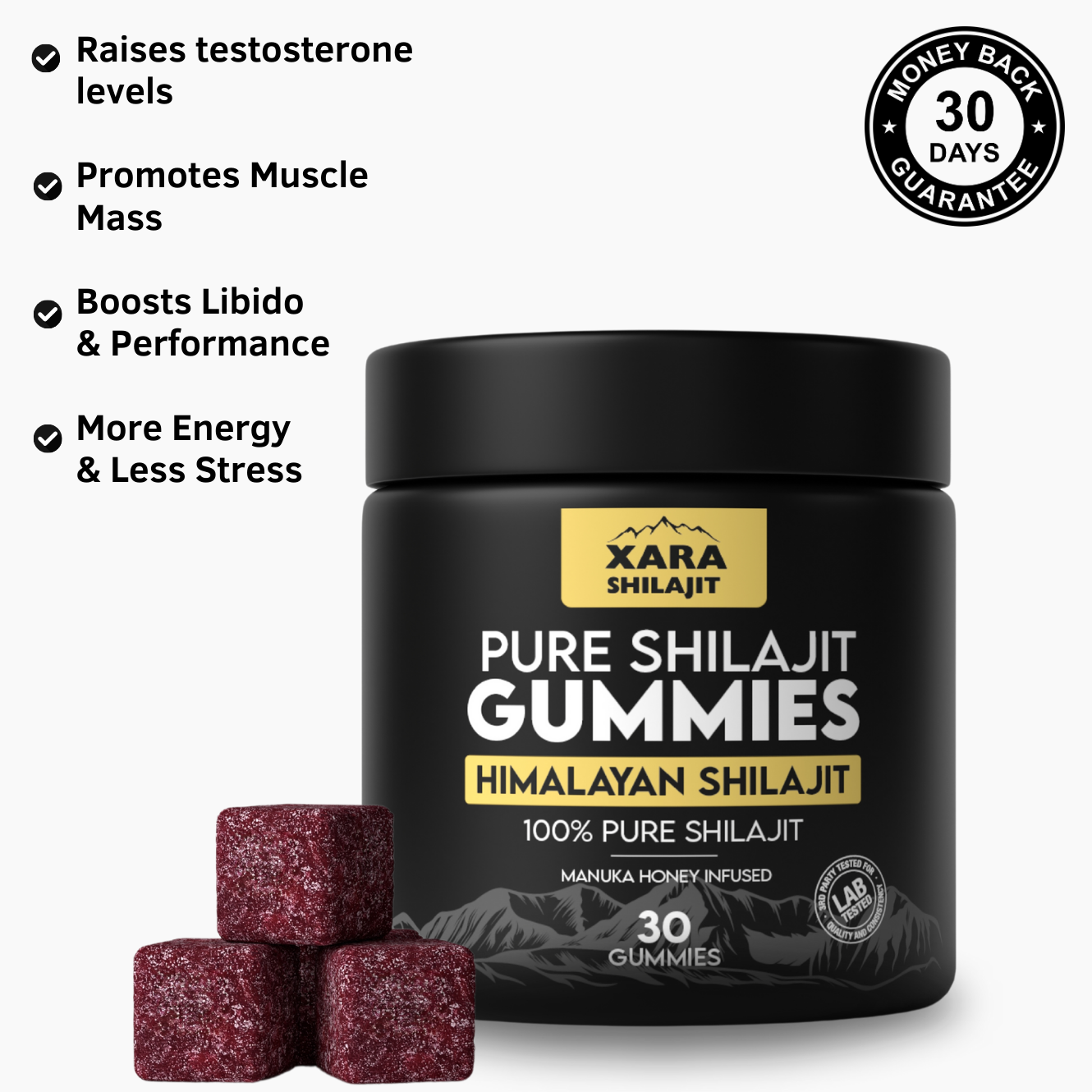 XARA® Pure Shilajit Gummies + 2 FREE GIFTS